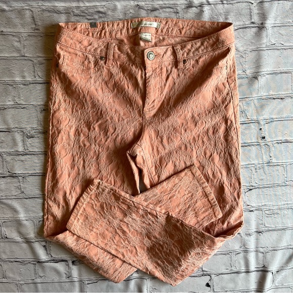 LC Lauren Conrad Pants - LC Lauren Conrad Coral Jacquard Pants 12 Casual Floral